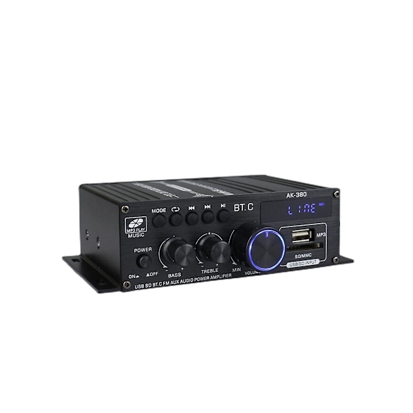 Ak380 800W 12V Forsterker Bluetooth Stereo Hjemme Bil Bass Lyd Amp Musikkspiller Bilhøyttalere Klasse D FM USB/SD