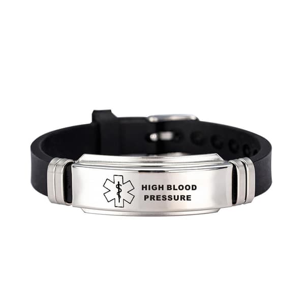 Medicinsk Alarm ID-armbånd - Perfekt Sort one size Black