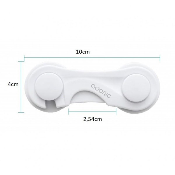 3-PACK Skåplås Barnlås med Stark Tejp white