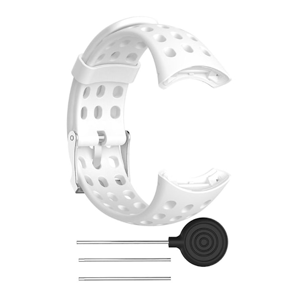 Silikoniranneke Suunto M1 M2 M4 M5 -sarjan kuntokelloon White