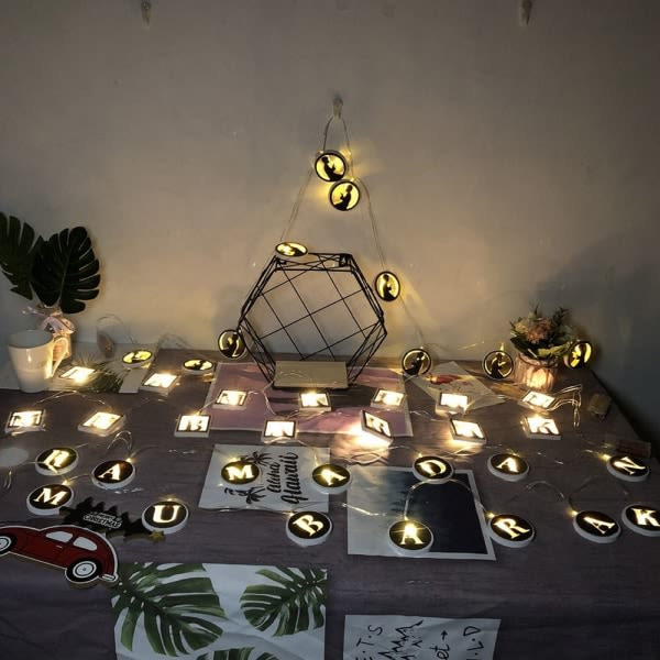 2m 10 LED Eid Mubarak LED-lyssnor 10 10