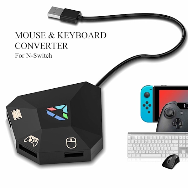 INF Mus/tangentbord Adapter Kompatibel med Nintendo Switch, PS4, Xbox One/360, PS3