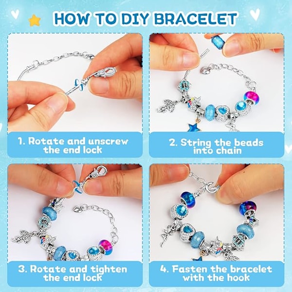 Present Tjej 5-13 år Barn Leksak Smycken Barn Tjej DIY Cha