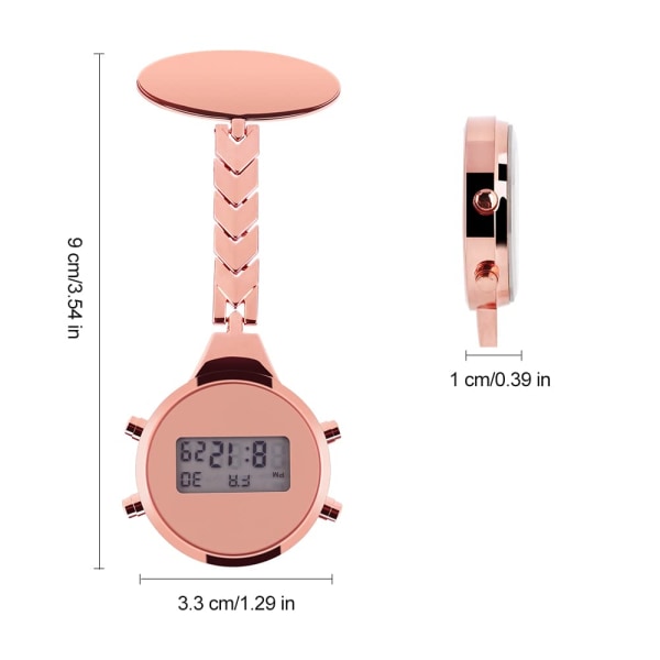 Sjuksköterska watch, multifunktion digital watch broschnål