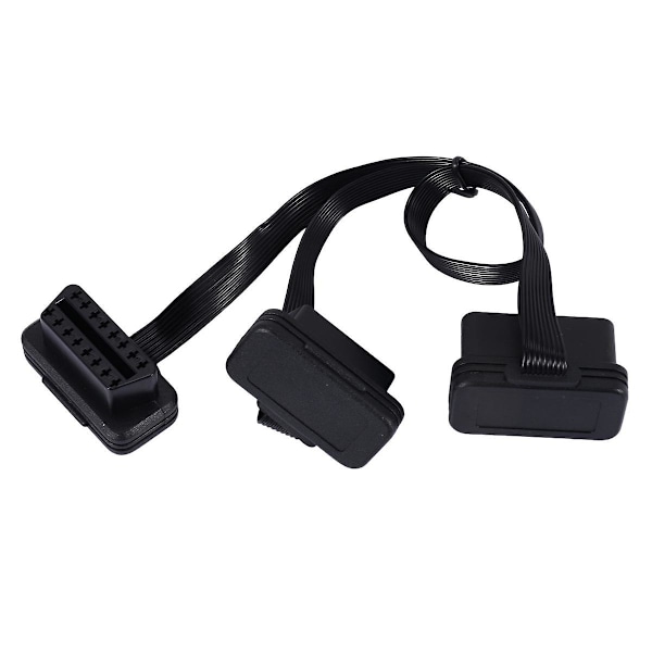 OBDII-forlengelse Dobbelkontakt Y-gren OBD OBD2 16-pins hann til hunn Kobling Flatt+Tynn for