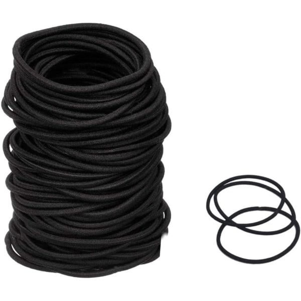 100 stk. 2 mm tykke elastiske hårbånd til hestehaleholdere