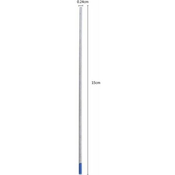 10 stk wolfram sveiseelektroder. Blå lantanelektrodespiss 1,0/1,6/2,4 mm. Høy kvalitet 2% lantan sveisepinne