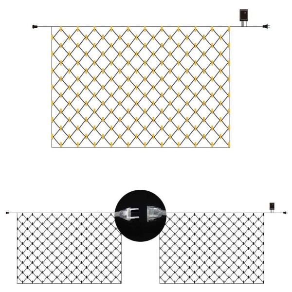 200 LED-valoverkko 3 x 2 m LED-keijuvalot ulkona lämmin valkoinen
