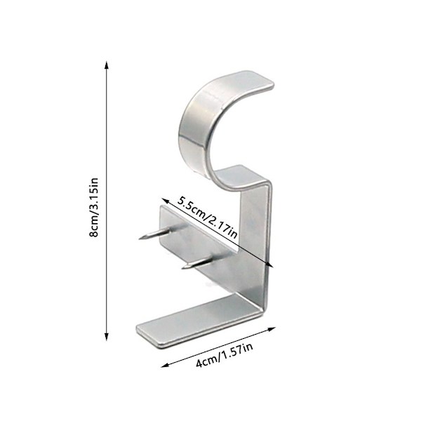 Gardinstangsfeste Gardinstangholder SØLV 2STK 2STK Sølv Sølv-FA- Silver 2Pcs-2Pcs