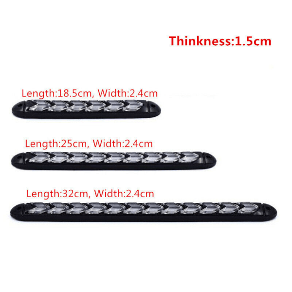 1 par 12 røde LED-bil DRL-lysstripe frontlykt pilsignal