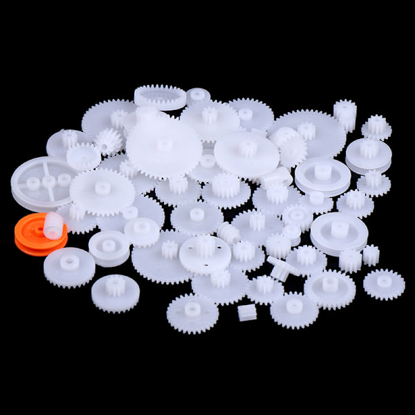 64 sorters plastaxel enkel dubbellager kronsnäckhjul Kugghjul One Size
