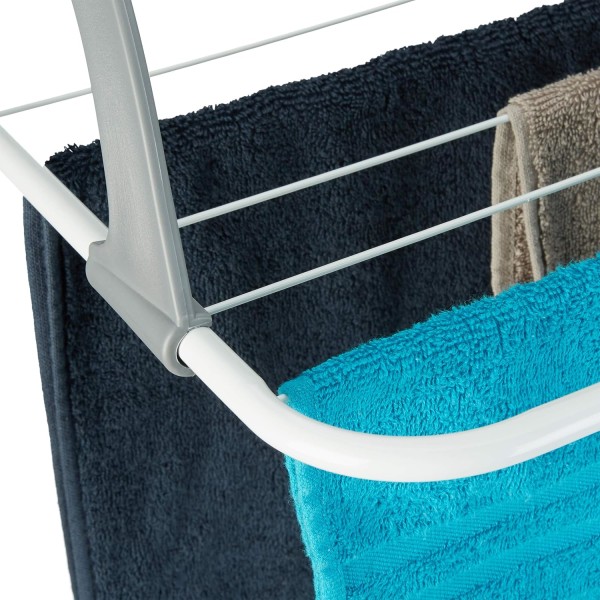 Torkställ för kläder - Hängande ställ för radiator och balkong, Liten storlek, 3m Torkkapacitet, Vit, 50cm Längd