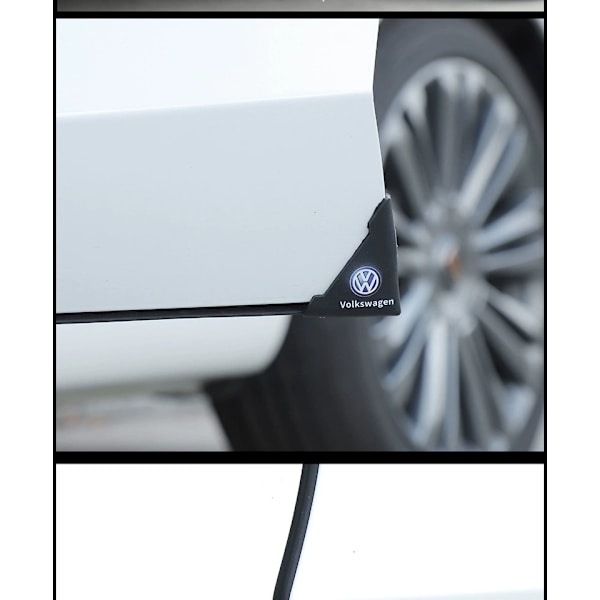 Dörrhörnsskydd - [Volkswagen] Svart Snap-On (tvåpack)