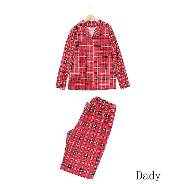 Perhe-joulupyjamat - Jouluinen Vanhemmat-Lapset Yöpuvut Pyjamajuhliin Lahjoiksi MEN M