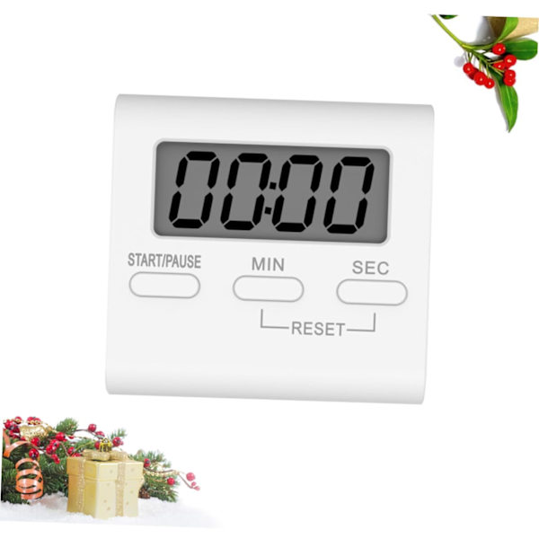 Kontortimer Børneklokke Timer Alarm Hvid