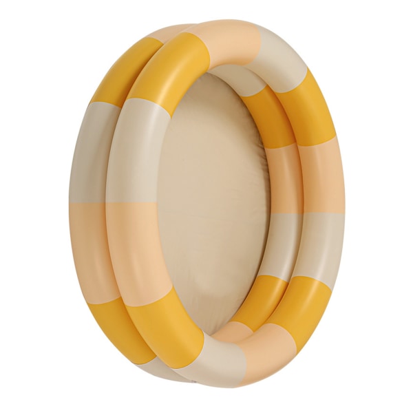 Uppblåsbar Pool Baby Retro Blow Up Pool Familj Söt stil Förtjockad vattenpool Gul Stripe