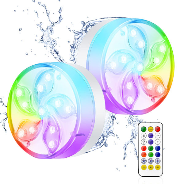 Vedenpitävä upotettava LED-valo, allasvalo IP68 vedenpitävä RGB