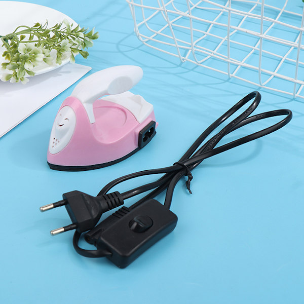 Mini Craft Sähköinen Silitysrauta Kannettava Käyttöinen Lämpöpaini DIY Vaaleanpunainen Pink EU Plug