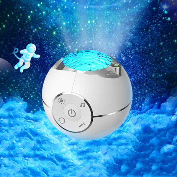Planet Laser Projektor (Hvid), Planetarium Projektor, Natlampe