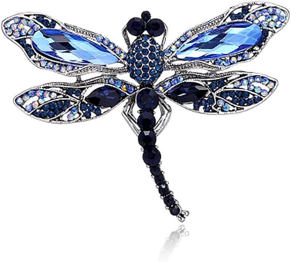 Vintage Rhinestone Brocher til Kvinder, Blå Guldsmedebroch, Modetilbehør-FA12-