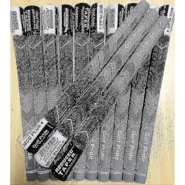 10 st Golf Pride MCC PLUS 4 Golfgrepp Standardstorlek-FA- Grey