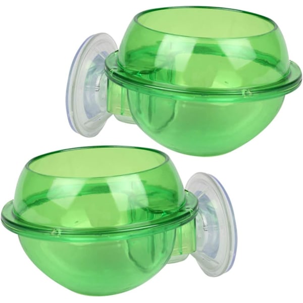 2PCS Sugkopp Reptil Matare Anti-Escape Reptil Mat Skål
