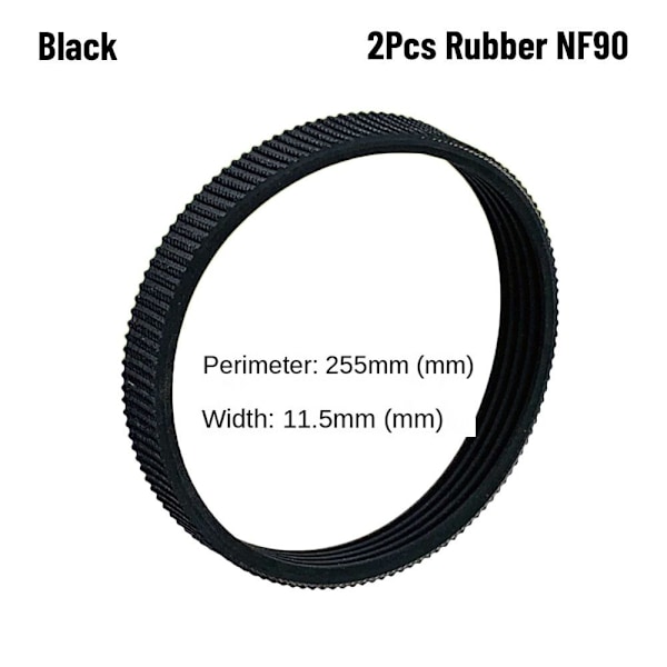 Elektriskt drivband Drivrem SVART 2 ST GUMMI NF90 2 ST Svart Black Black 2Pcs Rubber NF90-2Pcs Rubber NF90