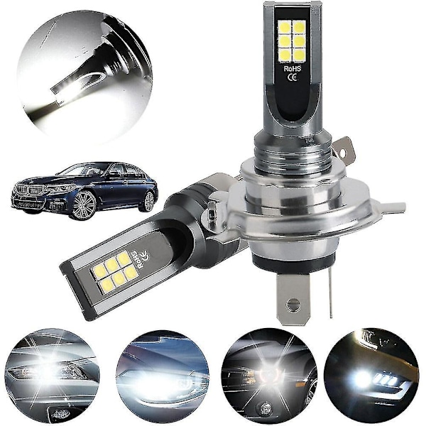 H4/9003 LED-lykter Pærer LED H4 Lykter Bil Pærer H4 Bil Lykter Lyssterk LED Bil Pærer H4 LED Lykter