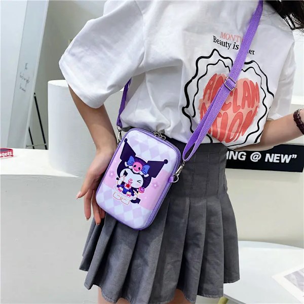 Sanrio kuromi Messenger-veske for kvinner Anime Hardshell-veske 4