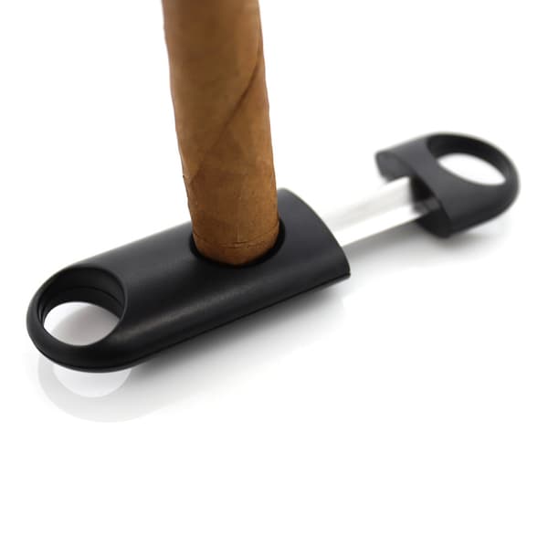 Cigarskærer, dobbelt guillotine i rustfrit stål til cigarer,-FA-