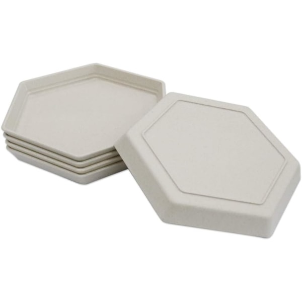 5 Pack Premium Dessert plate, 6.7x5.9" Reusable Appetizer Plates