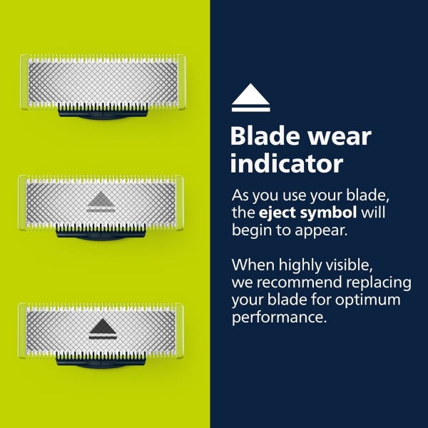 3-pack rakblad kompatibel med Philips Oneblade Replacement One Blade Pro Blades Herr （Model QP25XX QP26XX QP65XX ）