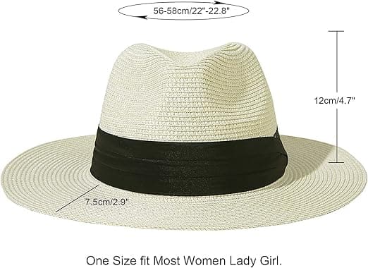 Dam och herr halmhatt Panama hatt sommar bred brätte solhatt Anti-UV f-FA-