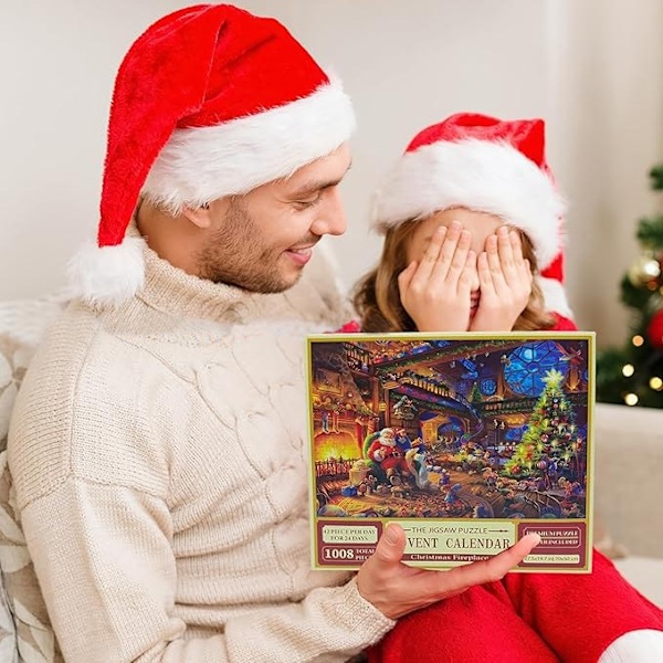 Pussel-Adventskalender 2024 - Julpussel med 1008 bitar MultiColor-FA3- MultiColor 840