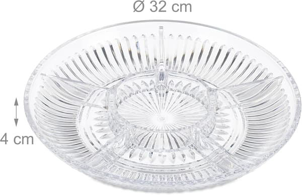 Snackserveringsbakke med rum, 2-pak, 32 cm til slik og chips