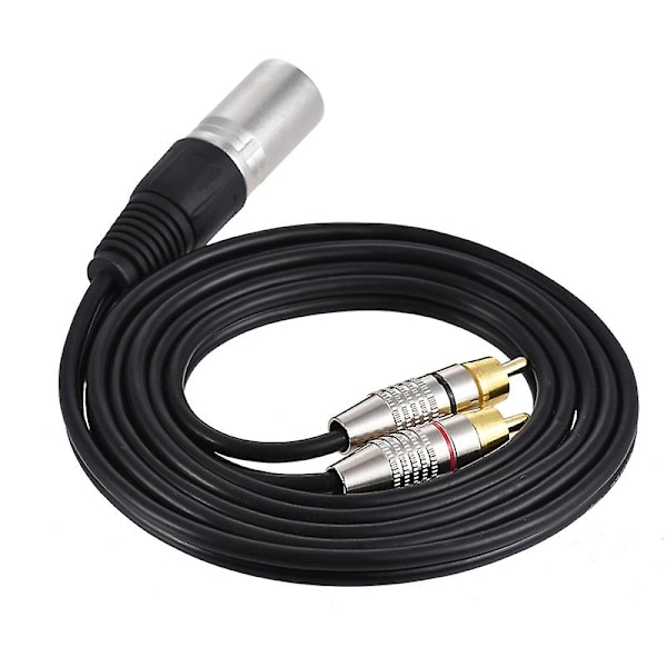 3m 1 Xlr till 2 Rca hankontakt Stereo ljudkabelkontakt Y splitterkabel