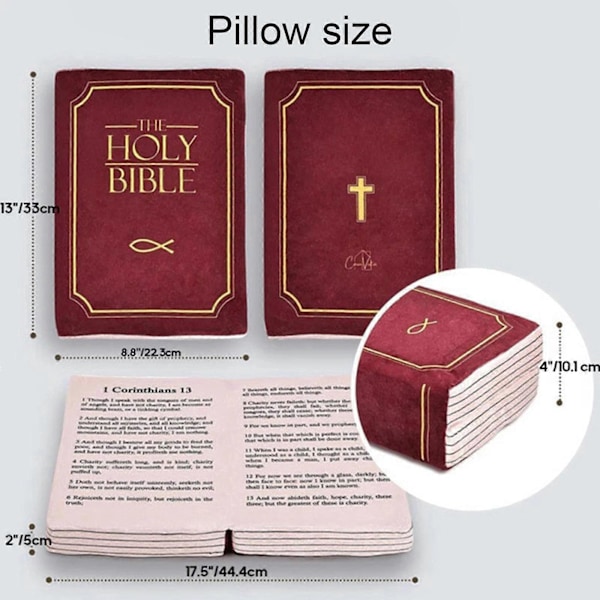 Den perfekta julklappen - Bibel Plyschleksak Docka Bibelkudde NY