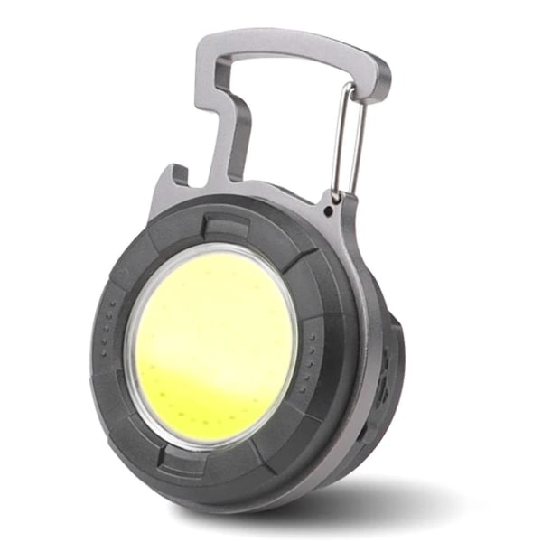 Mini LED-nyckelringslampa Bärbar Nödstark Ficklampa Rec
