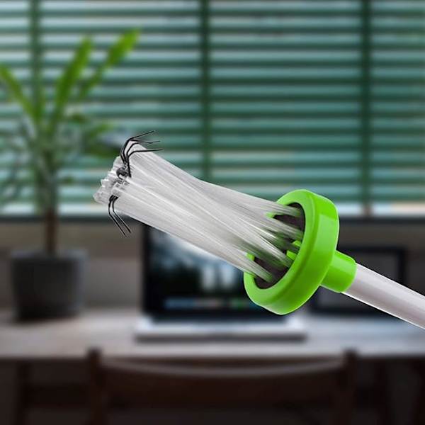Spindelfanger, Ekstra lang insektsfanger med håndtak for sikker og human fjerning av edderkopper og insekter green