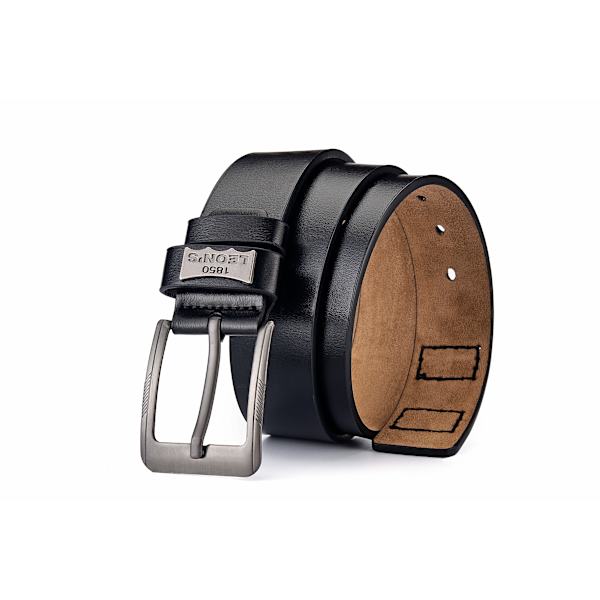 Läderbälte Casual Jeansbälte Herr Högkvalitativt Retro Lyxigt Herrrem Cintos 3 Färger 2023 NYHET light brown