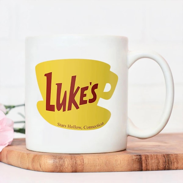 Luke's Diner -muki Stars Hollow Connecticut -aiheinen muki Gilmore Girls -aiheisia mukeja Lukes Diner -kuppi Luke's Diner -kahvimukit Fan lahja