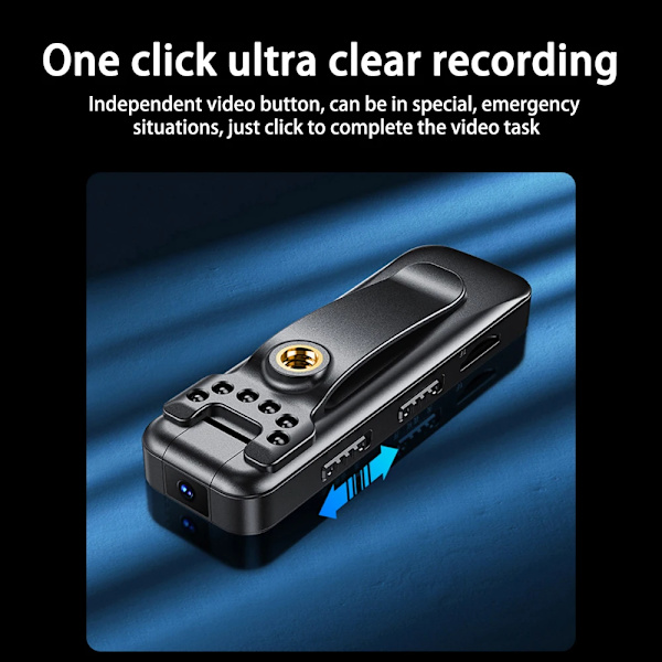 Full HD 1080P Sport DV Natt Vision 500mAh Rörelsedetektering Kroppskamera LCD-skärm Mini videokamera