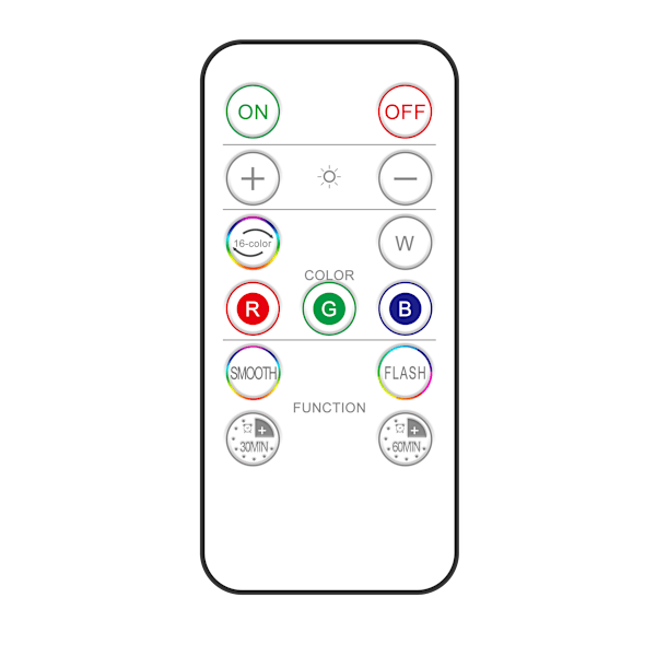INF LED-spotlight med fjernbetjening 1-pak