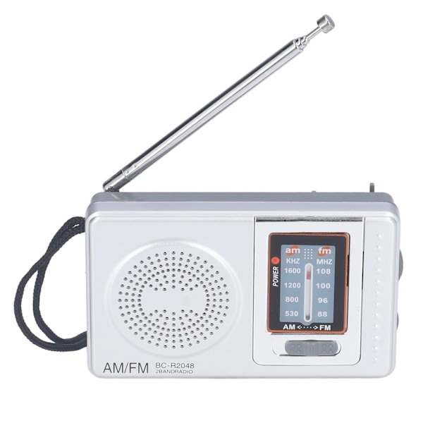 AM FM-radio, batteridriven, vattentät, plast, bärbar radiomottagare för utomhusunderhållning (BC-R2048)