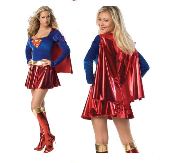 Supergirl-klänning för TV-program för kvinnor-FA- XL
