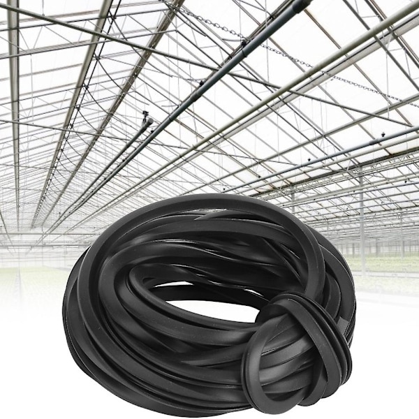 Svart växthus gummilist kabel växthustillbehör glas tätnings tillbehör-XF5- 4m