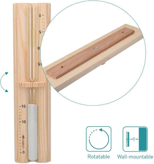 Sauna Timeglas Timeglas - Klassisk Vægmonteret Sandtimer f-FA-