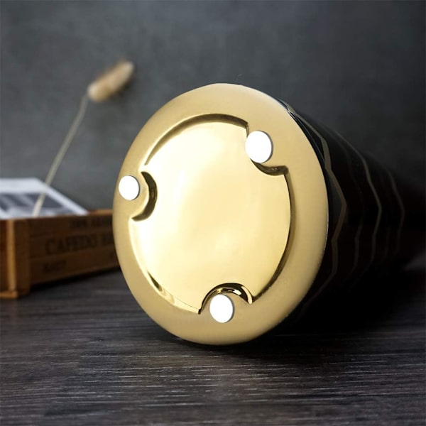 25cm Blomvas Svart Guld Keramiska Dekorativa Vas Hög Design