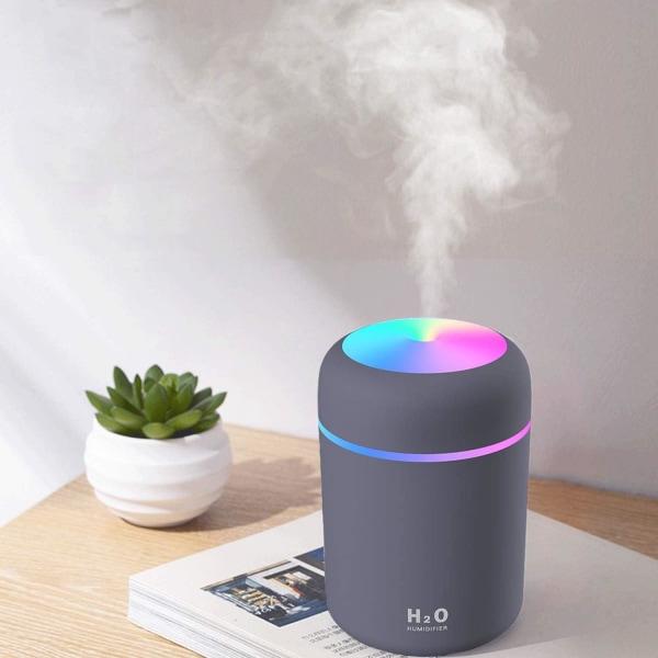 300 ml luftfugter mini bil luftfugter aroma diffuser farverig