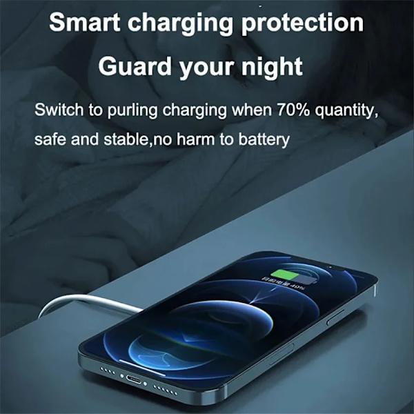 30W magnetisk trådlös laddare för iPhone 15 14 13 12 11 Pro Max Airpods PD Macsafe Telefonladdare Snabbladdningsdo Black PD and USB A
